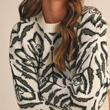 &MERCI - FLORAL PATTERN KNIT SWEATER MSW11095