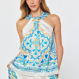 Current Air - Printed Halter Neck Top