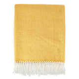 Herringbone Knit Fringe Throw Blanket