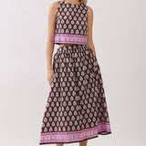TCEC - CT10111-Border Print Sleeveless Crop Top