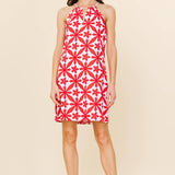 SKIES ARE BLUE - Embroidered Halter Mini Dress