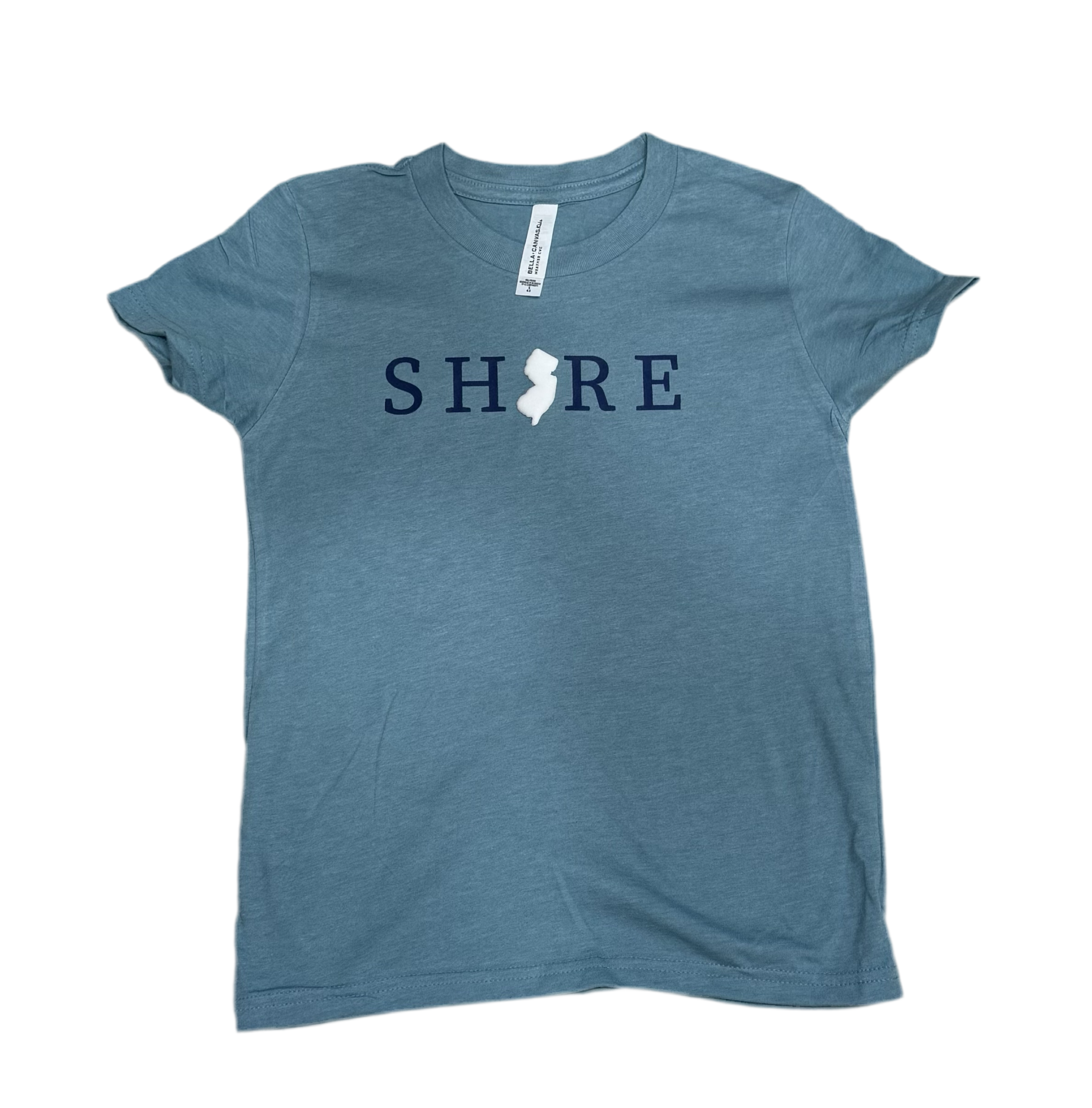 Youth Girls Shore with puff NJ Tee