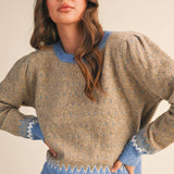 &MERCI - GEOMETRIC KNIT SWEATER MSW11118