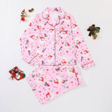 Rosa Clothing - Cozy & Soft Christmas Theme Print Long Pajama Set