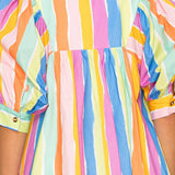 Meet me in Santorini - Sirena Stripe Short Dress