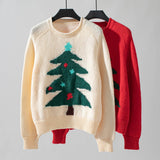 Rosa Clothing - Christmas Tree Crewneck Pullover Sweater