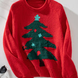 Rosa Clothing - Christmas Tree Crewneck Pullover Sweater