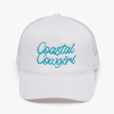 David And Young - WESTERN Coastal Cowgirl Embroidery Mesh Back Trucker