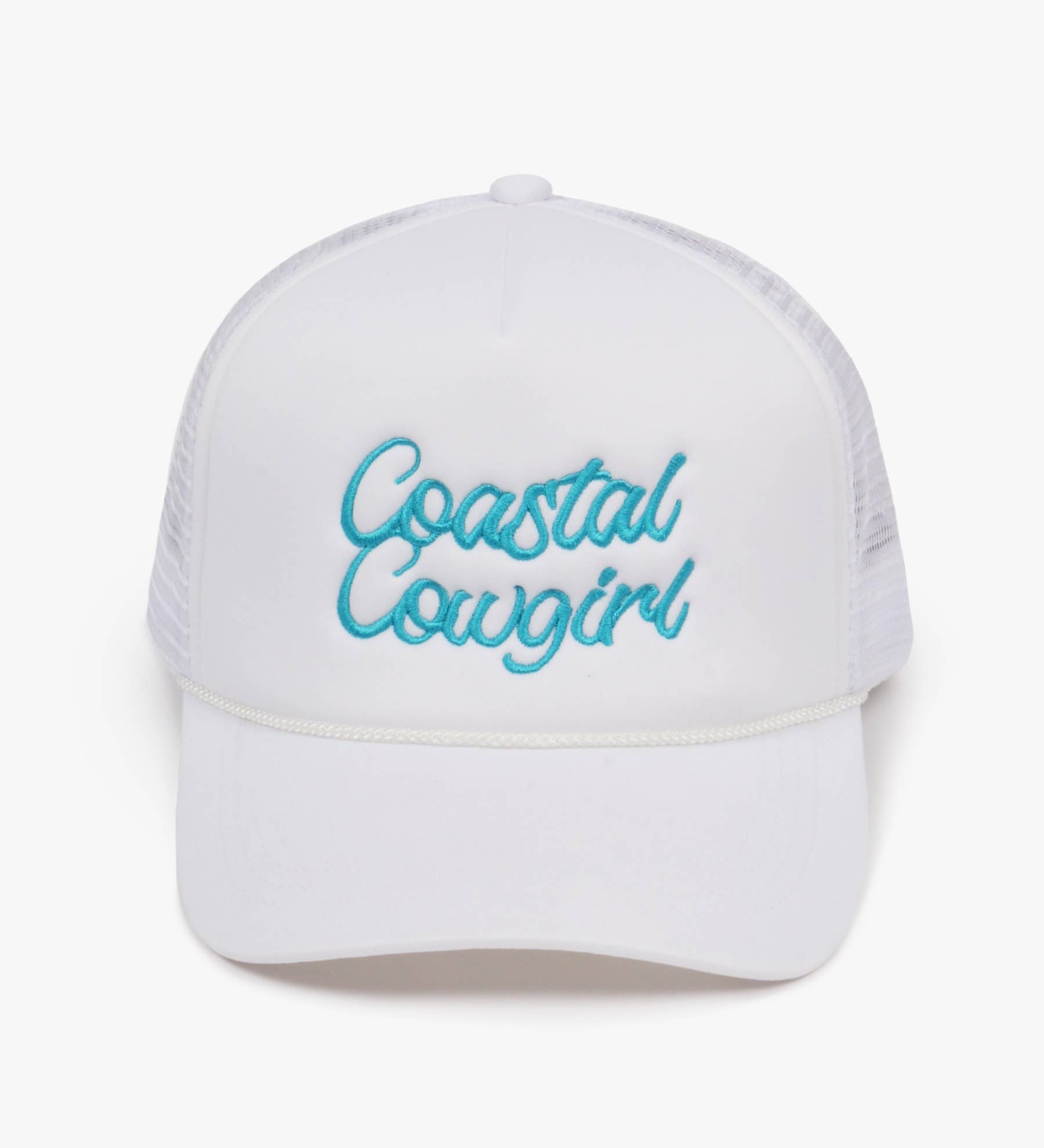 David And Young - WESTERN Coastal Cowgirl Embroidery Mesh Back Trucker