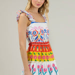 Sugarlips - Olympia Floral Ruffle Tiered Mini Dress