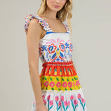 Sugarlips - Olympia Floral Ruffle Tiered Mini Dress