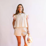 Sunshine Tienda - Ivory Eyelet Lottie Top