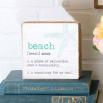 Rustic Marlin - Beach Definition Decorative Wooden Block