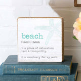 Rustic Marlin - Beach Definition Decorative Wooden Block