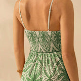 Rosa Clothing - Cascais Bohemia Tropical palm strappy sundress