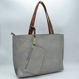 5088  3 in 1 reversible tote with brown handle