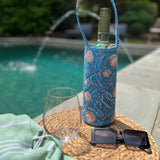 Anju Jewelry - Block Printed Cotton Quilted Wine Bag
