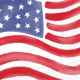 Boston International - Paper Cocktail Napkins 20 Ct Stars & Stripes Stamp