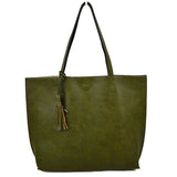 5118 REVERSIBLE 2 N 1 tassel tote