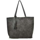 5118 REVERSIBLE 2 N 1 tassel tote