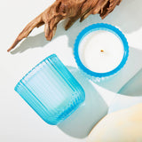 Hillhouse Naturals/Field+Fleur - Sea Salt 1 Wick Colored Glass Candle 8oz Ctn.6