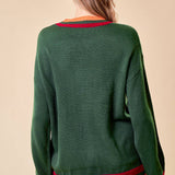 Doe and Rae - MERRY METALIC EMBROIDERY SWEATER TOP - 43998T