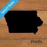 - STATE ROOTS SIGN / 6"x6" Reclaimed Wood Sign