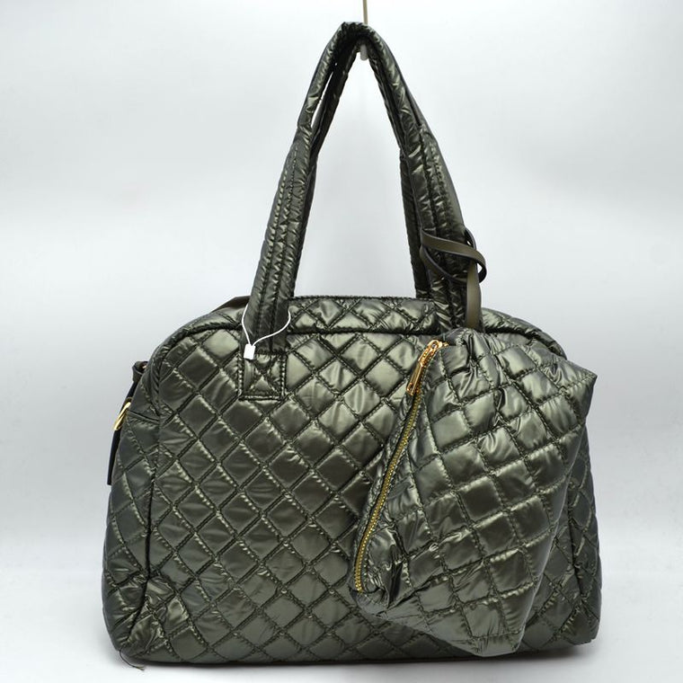 Quilted bowling bag tote w bonus bag