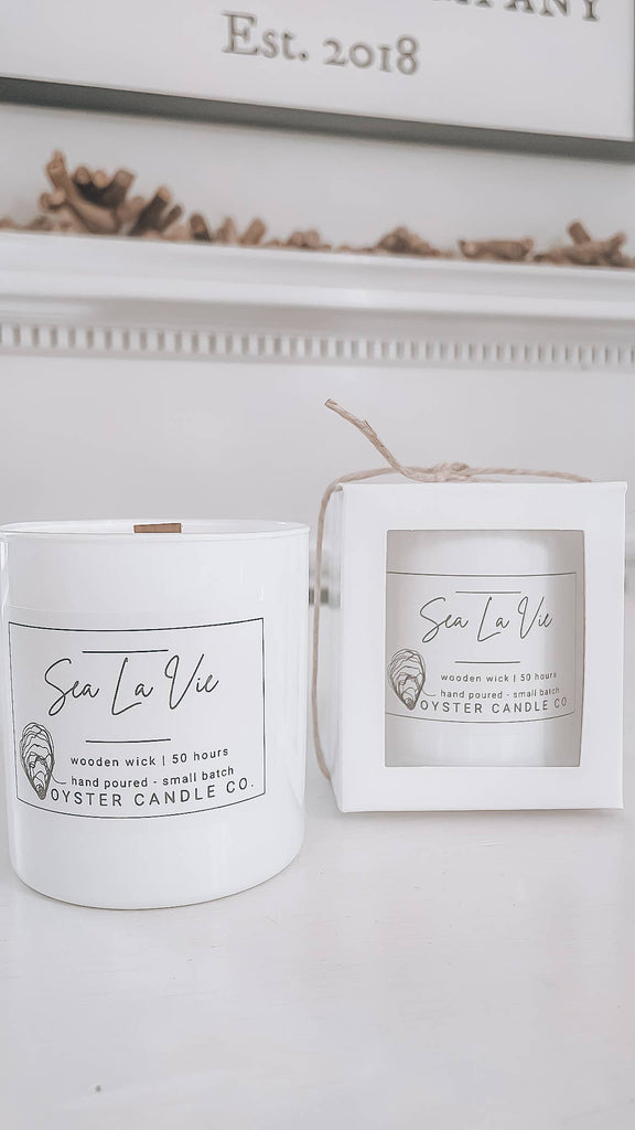 Oyster Candle Company Wood Wick Candle