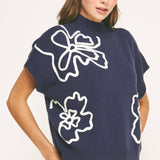 Strut & Bolt - Floral Embroidered Knit Top