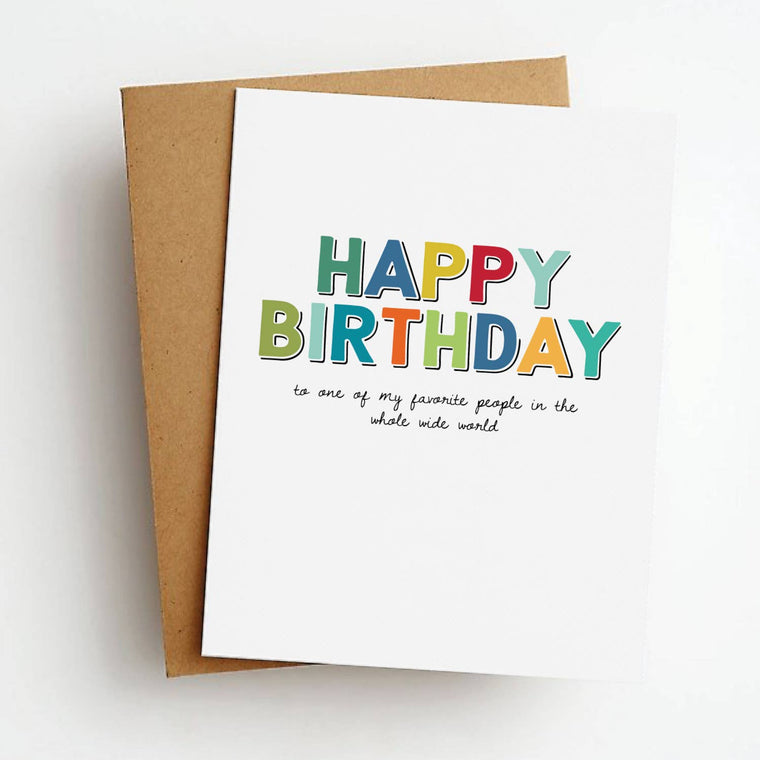 Skel & Co - Favorite People In The Whole World Birthday Greeting Card