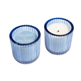 Hillhouse Naturals/Field+Fleur - Blue Seaside 1 Wick Colored Glass Candle 8oz. Ctn. 6