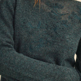 &MERCI - FLORAL EMBROIDERY LONG SLEEVE SWEATER MSW11376