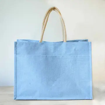 The Royal Standard - Jute Pocket Tote Palace Blue