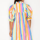 Meet me in Santorini - Sirena Stripe Short Dress