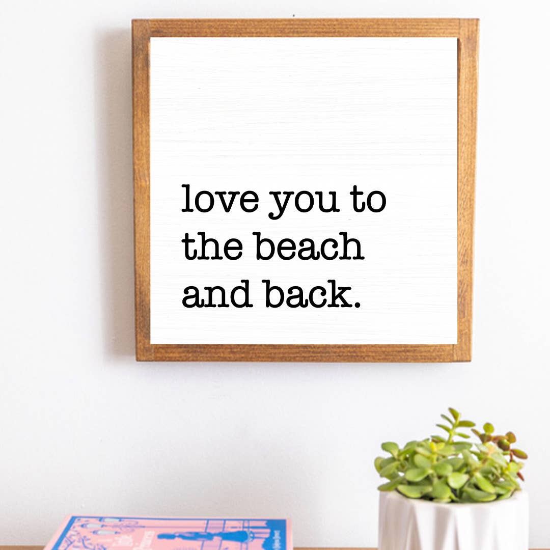 Rustic Marlin - Love You To The Beach 12" x 12" Wall Art