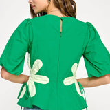 Strut & Bolt - Flower Color-Block Poplin Top