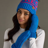 Panache Apparel Co. - Blue & Pink Apres Pom Hat