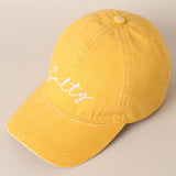 Fashion City - Salty Lettering Embroidery Baseball Cap