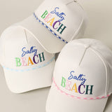 Fashion City - SALTY BEACH Embroidered Rope Trucker Hat