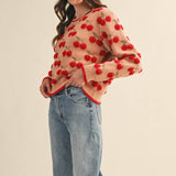 &MERCI - FUZZY CHERRY SWEATER MSW11122
