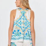 Current Air - Printed Halter Neck Top