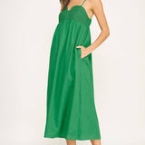 Strut & Bolt - Top Stitch Bustier Linen Midi Dress