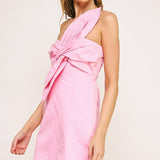 Strut & Bolt - Knotted Flower Bow Mini Dress