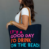 Panache Apparel Co. - Navy Drink On The Beach Tote