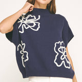 Strut & Bolt - Floral Embroidered Knit Top