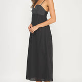 Strut & Bolt - Top Stitch Bustier Linen Midi Dress