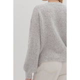 STYLE USA - Solid long sleeve sweater knit Top
