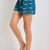 Baevely by Wellmade USA - FISH PRINT DRAWSTRING SHORTS