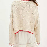 Rosa Clothing - Vintage Ocean Lovers Fish Jacquard Knit Pullover